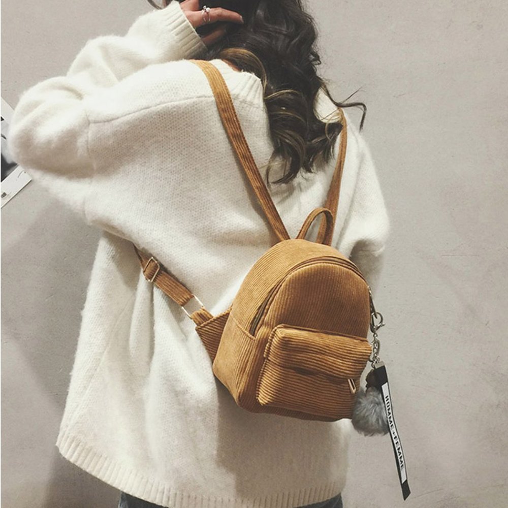 FEMALE MINI YELLOW/BEIGE BACKPACK - Picture 3 of 15